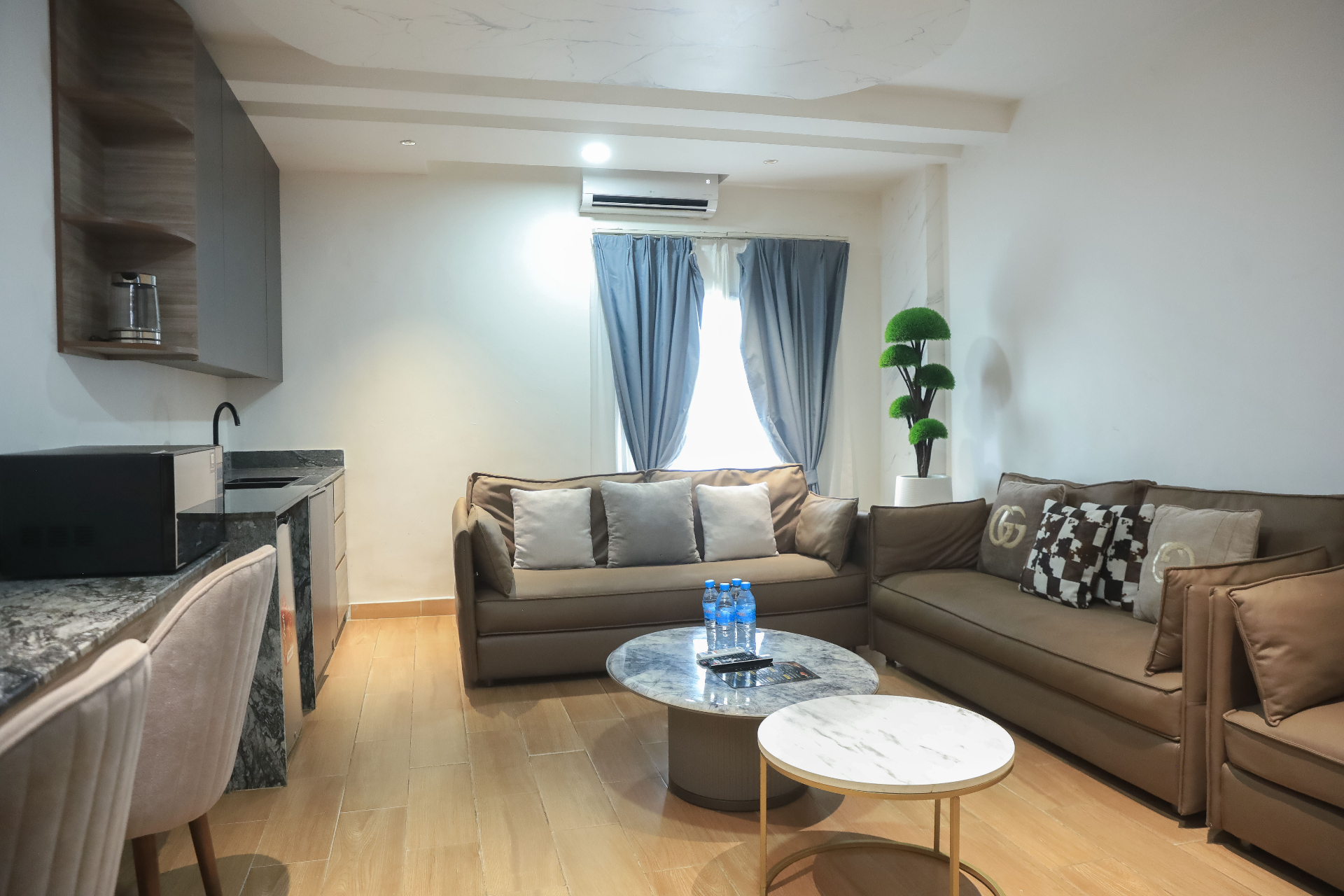 Luxury suite living room at Ritz Hotel Juba