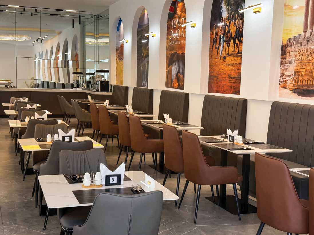 Ritz Restaurant — arched wall art